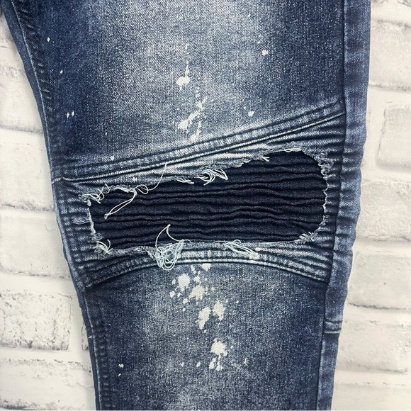 Demolition Black Label Acid Splash Distressed Jeans 34/30 - Picture 3 of 14